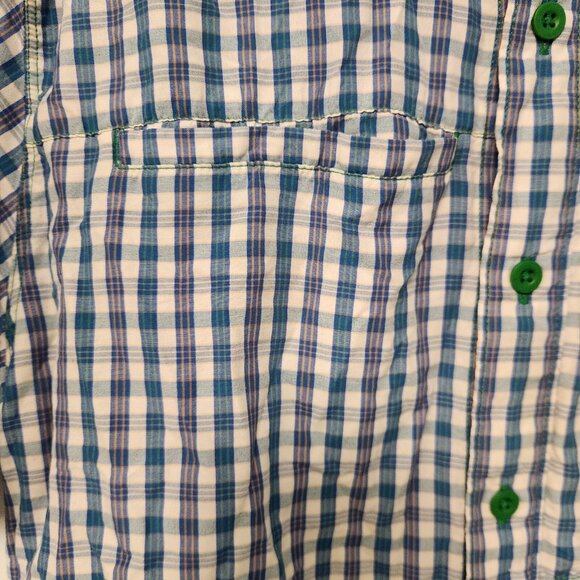 The North Face Plaid Shirt‎ Button Down Nylon Polyester Outdoor Mens Medium - Picture 4 of 13